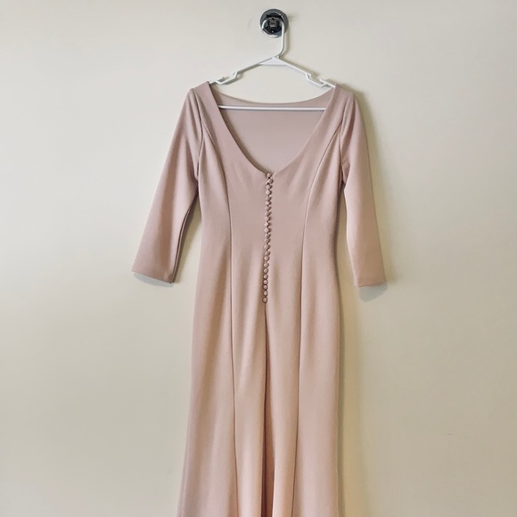 Lulu’s Button Back Blush Gown - Picture 3 of 8